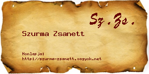 Szurma Zsanett névjegykártya