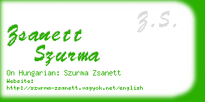 zsanett szurma business card
